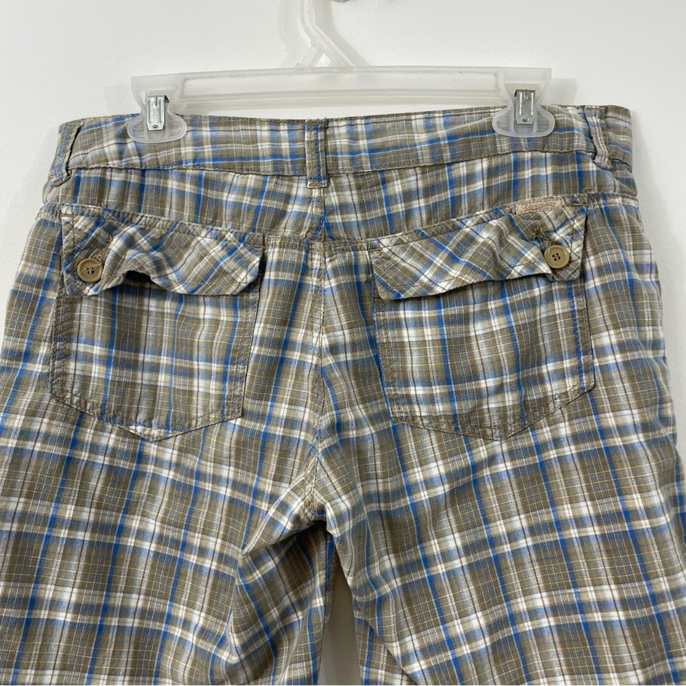 UNIONBAY Plaid Bermuda Shorts in Brown and Blue - Picture 3 of 15